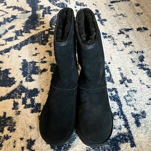 Koolaburra By UGG Boots Black Suede Mid Calf 7